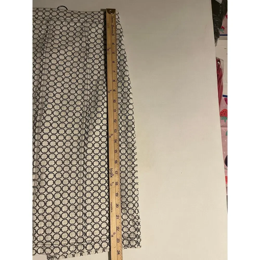 Maeve Anthropologie Geometric Knit Pencil Skirt - Black & White - Small - Picture 6 of 7